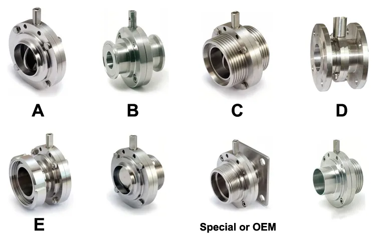 Sanitary Butterfly Valve 1 Inch Pneumatic Actuator Butterfly Valve DN25 Tri Clamp Stainless Steel Single